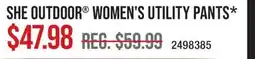 Cabela's SHE OUTDOOR WOMEN'S UTILITY PANTS offer