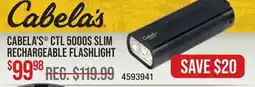 Cabela's CABELA'S CTL 5000S SLIM RECHARGEABLE FLASHLIGHT offer