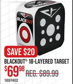 Cabela's BLACKOUT 18-LAYERED TARGET offer