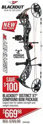 Cabela's BLACKOUT DISTINCT XT COMPOUND BOW PACKAGE offer