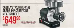 Cabela's CABELA'S COMMERCIAL GRADE 1HP CARNIVORE MEAT GRINDER offer