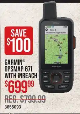 Cabela's GARMIN GPSMAP 67I WITH iNREACH offer