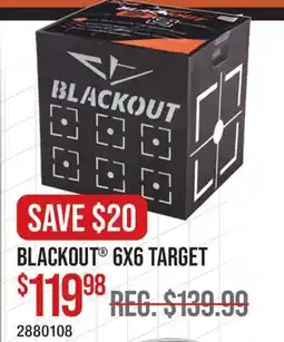Cabela's BLACKOUT 6X6 TARGET offer