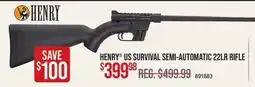 Cabela's HENRY US SURVIVAL SEMI-AUTOMATIC 22LR RIFLE offer