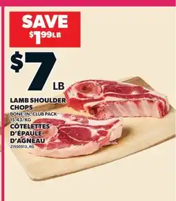Valu-mart CÔTELETTES D'ÉPAULE D'AGNEAU offer