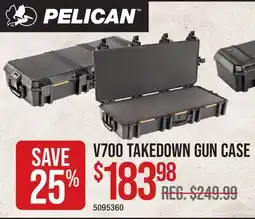 Cabela's PELICAN V700 TAKEDOWN GUN CASE offer