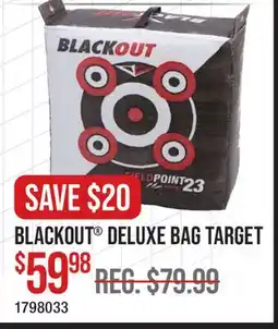 Cabela's BLACKOUT DELUXE BAG TARGET offer