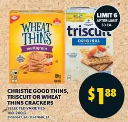 Valu-mart CHRISTIE GOOD THINS, TRISCUIT OR WHEAT THINS CRACKERS offer