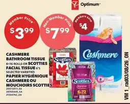 Valu-mart PAPIER HYGIÉNIQUE CASHMERE, 8-16 ROLLS OU MOUCHOIRS SCOTTIES, 6'S offer