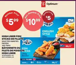 Valu-mart BÂTONNETS OU FILETS DE POISSON HIGH LINER offer