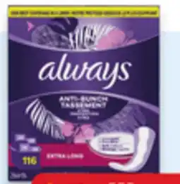 Walmart Always liners offer