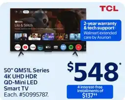 Walmart 50 QM51L Series 4K UHD HDR QD-Mini LED 33 Smart TV offer