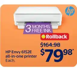 Walmart HP Envy 6152E all-in-one printer offer