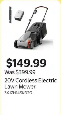 Walmart 20V Cordless Electric Lawn Mower offer