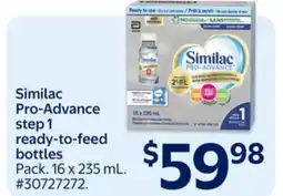 Walmart Similac Pro-Advance step 1 ready-to-feed bottles offer