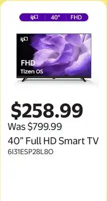 Walmart 40 Full HD Smart TV offer