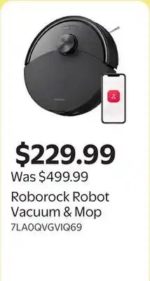 Walmart Roborock Robot Vacuum & Mop offer