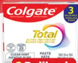 Walmart Colgate Total 3 x 120 mL toothpaste offer
