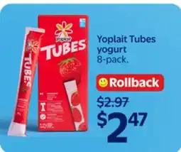 Walmart Yoplait Tubes yogurt offer