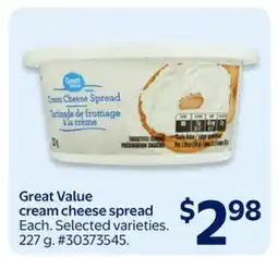 Walmart Great Value cream cheese spread offer