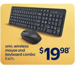 Walmart onn. wireless mouse and keyboard combo offer