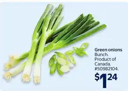 Walmart Green onions offer