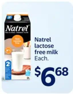 Walmart Natrel lactose free milk offer