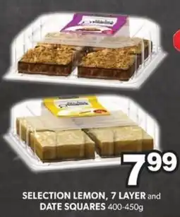 Colemans Selection lemon, 7 layer and date squares offer
