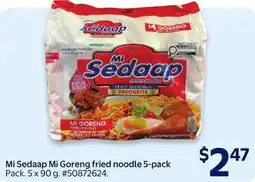 Walmart Mi Sedaap Mi Goreng fried noodle 5-pack offer