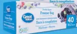 Walmart Great Value zipper seal freezer bags offer