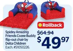 Walmart Spidey Amazing Friends Cozee Buddy flip-out chair by Delta Children offer