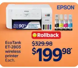 Walmart EcoTank ET-2803 wireless printer offer