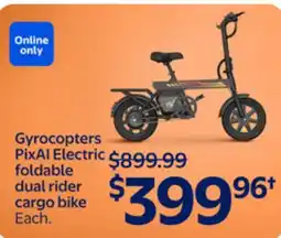 Walmart Gyrocopters PixAl Electric foldable dual rider cargo bike offer