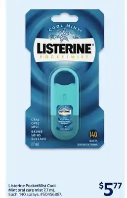 Walmart Listerine PocketMist Cool Mint oral Care Mist offer