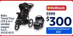 Walmart Baby Trend Tour LTE 2-in-1 stroller wagon offer
