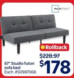 Walmart 67 Studio Futon Sofa Bed offer