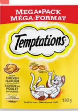 Walmart Temptations cat treats 180 g or lickable singles 40 g or 48 g offer