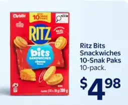 Walmart Ritz Bits Snackwiches 10-Snak Paks offer