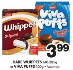 Colemans Dare whippets or viva puffs offer