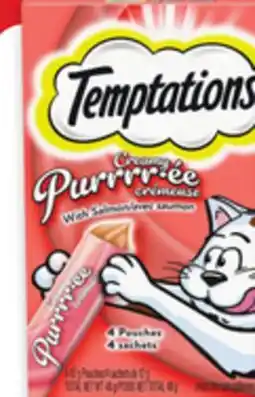 Walmart Temptations cat treats 180 g or lickable singles 40 g or 48 9 offer