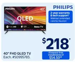 Walmart 40 FHD QLED TV offer