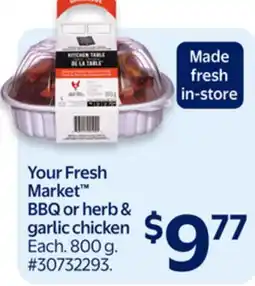 Walmart Your Fresh Market BBQ chicken offer