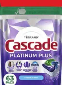 Walmart Cascade Platinum Dishwasher pods 63/83/110 pods offer