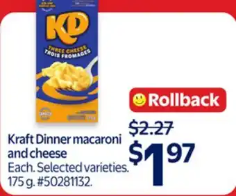 Walmart Kraft Dinner macaroni and cheese offer
