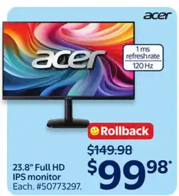 Walmart 23.8 Full HD IPS monitor offer