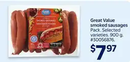 Walmart Great Value smoked sausages offer