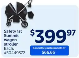 Walmart Safety 1st Summit wagon stroller offer