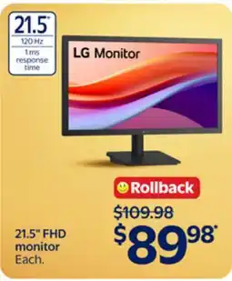Walmart 21.5 FHD monitor offer