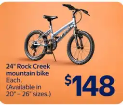 Walmart 24 Rock Creek mountain bike offer