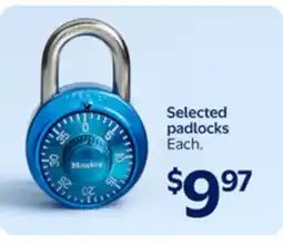 Walmart Selected padlocks offer